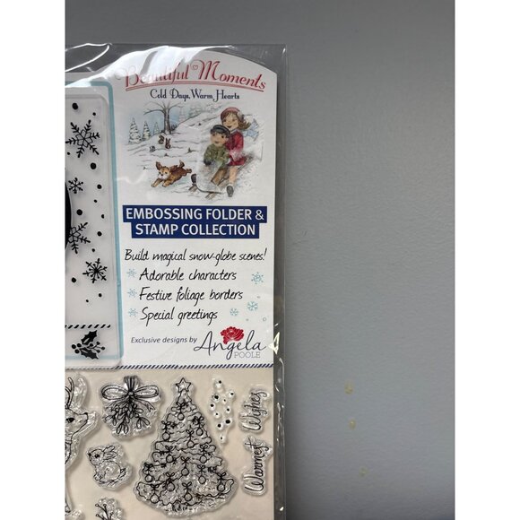 Beautiful Moments Cold Days Warm Hearts Embossing Folder & Stamp Collection - Picture 2 of 8